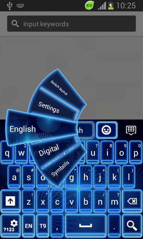 Home Free Android Keyboards GO Keyboard Neon Blue Android Keyboard