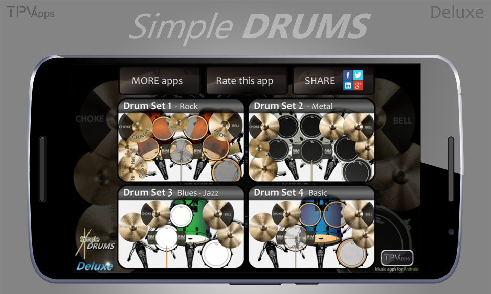 Home Free Android Apps Simple Drums Deluxe Android App