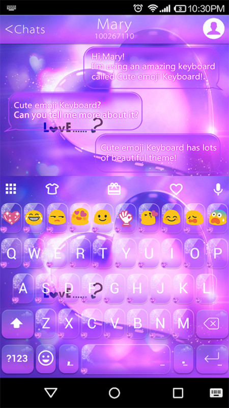 ... Free Android Keyboards Love Is Emoji Keyboard Theme Android Keyboard